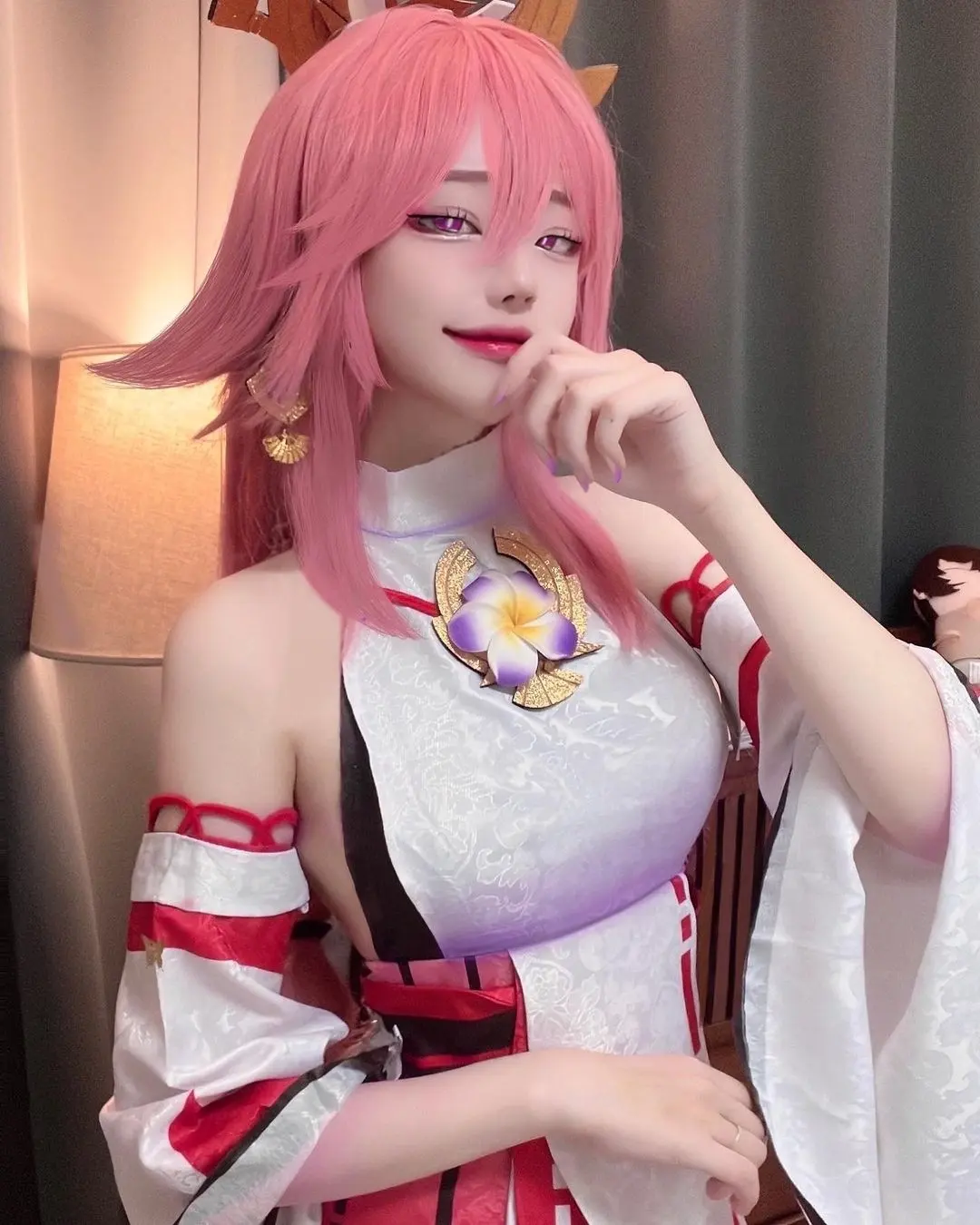 八重神子腿法娴熟脚法图片张娜英什么梗,张娜英八重神子COS照片